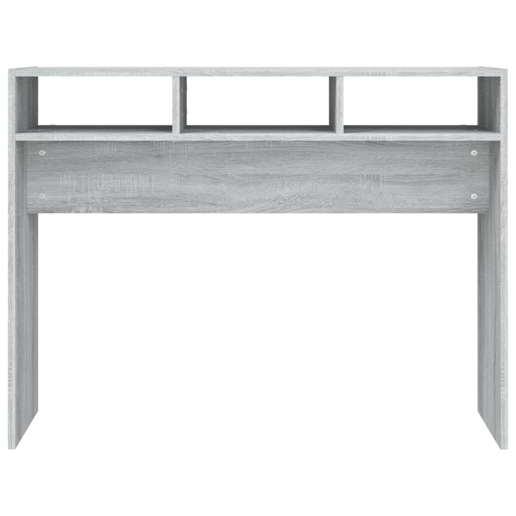 vidaXL Console Gris Sonoma 105x30x80 cm Bois d'ingénierie