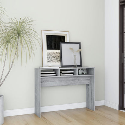 vidaXL Console Gris Sonoma 105x30x80 cm Bois d'ingénierie