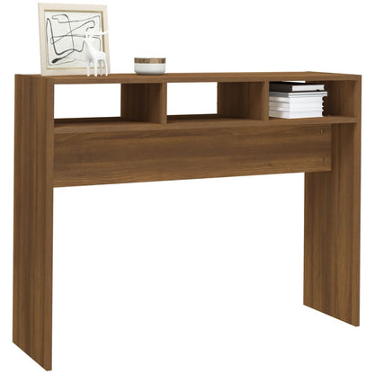 vidaXL Console Marron aspect chêne 105x30x80 cm Bois d'ingénierie