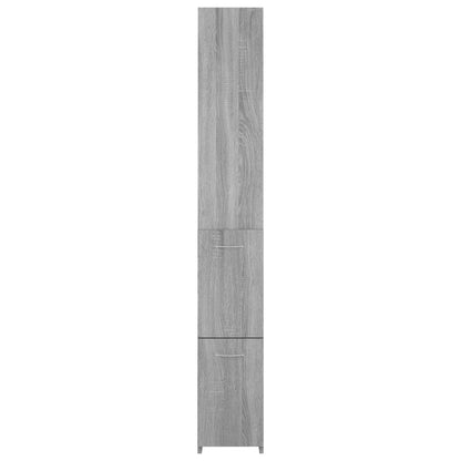 vidaXL Badschrank Grau Sonoma 25x26,5x170 cm Holzwerkstoff