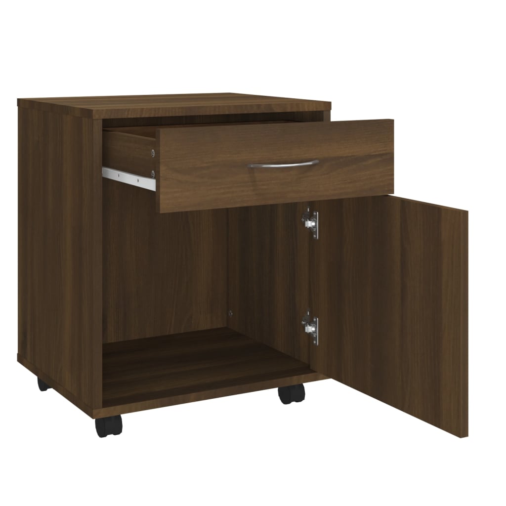 vidaXL Rollschrank Braun Eichen-Optik 45x38x54 cm Holzwerkstoff