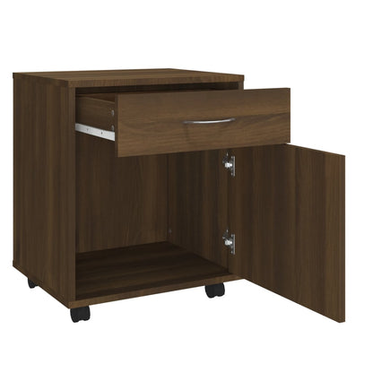 vidaXL Rollschrank Braun Eichen-Optik 45x38x54 cm Holzwerkstoff