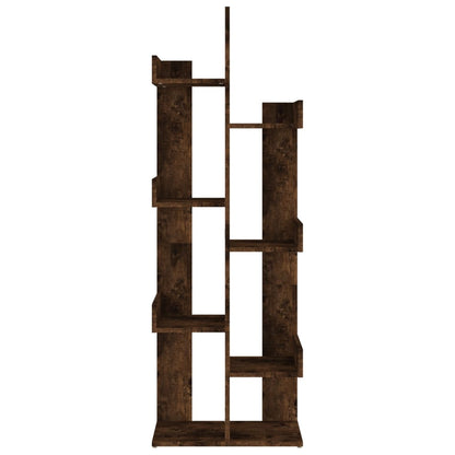 vidaXL Bücherschrank 48x25,5x140 cm Räuchereiche Holzwerkstoff