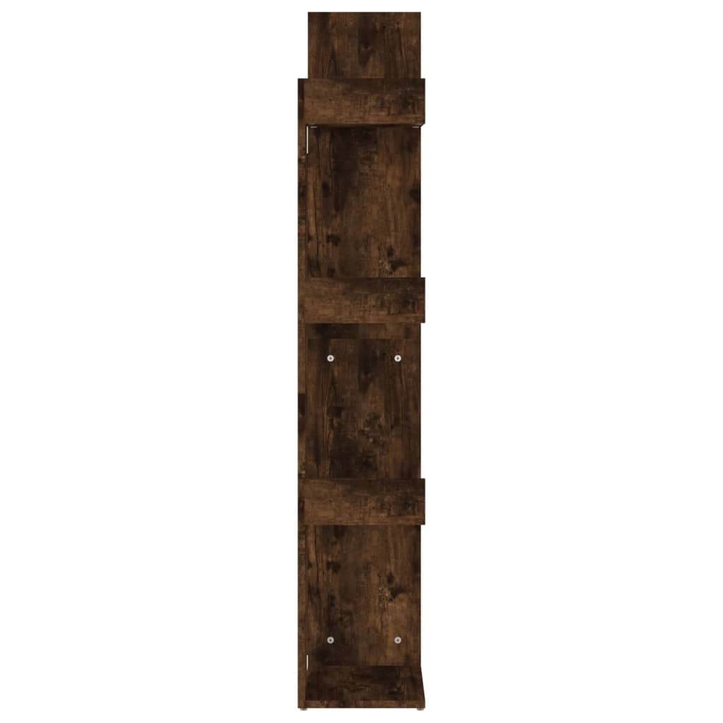 vidaXL Bücherschrank 48x25,5x140 cm Räuchereiche Holzwerkstoff