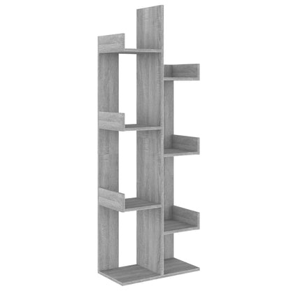 vidaXL Bücherschrank 48x25,5x140 cm Grau Sonoma Holzwerkstoff
