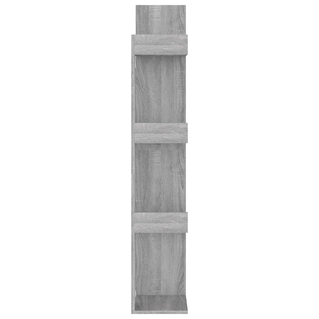 vidaXL Bücherschrank 48x25,5x140 cm Grau Sonoma Holzwerkstoff
