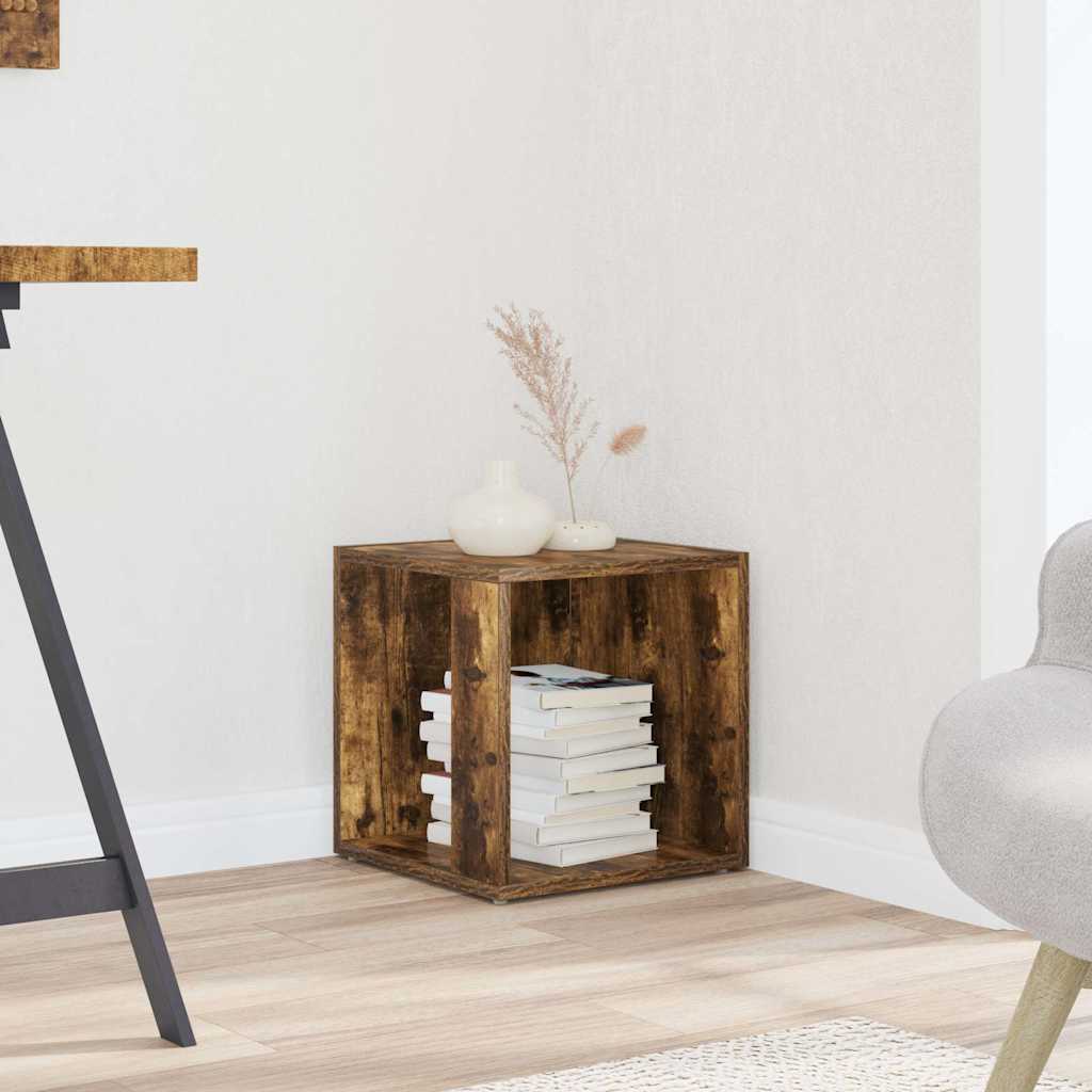 vidaXL Beistelltisch Räuchereiche 33x33x34,5 cm Holzwerkstoff