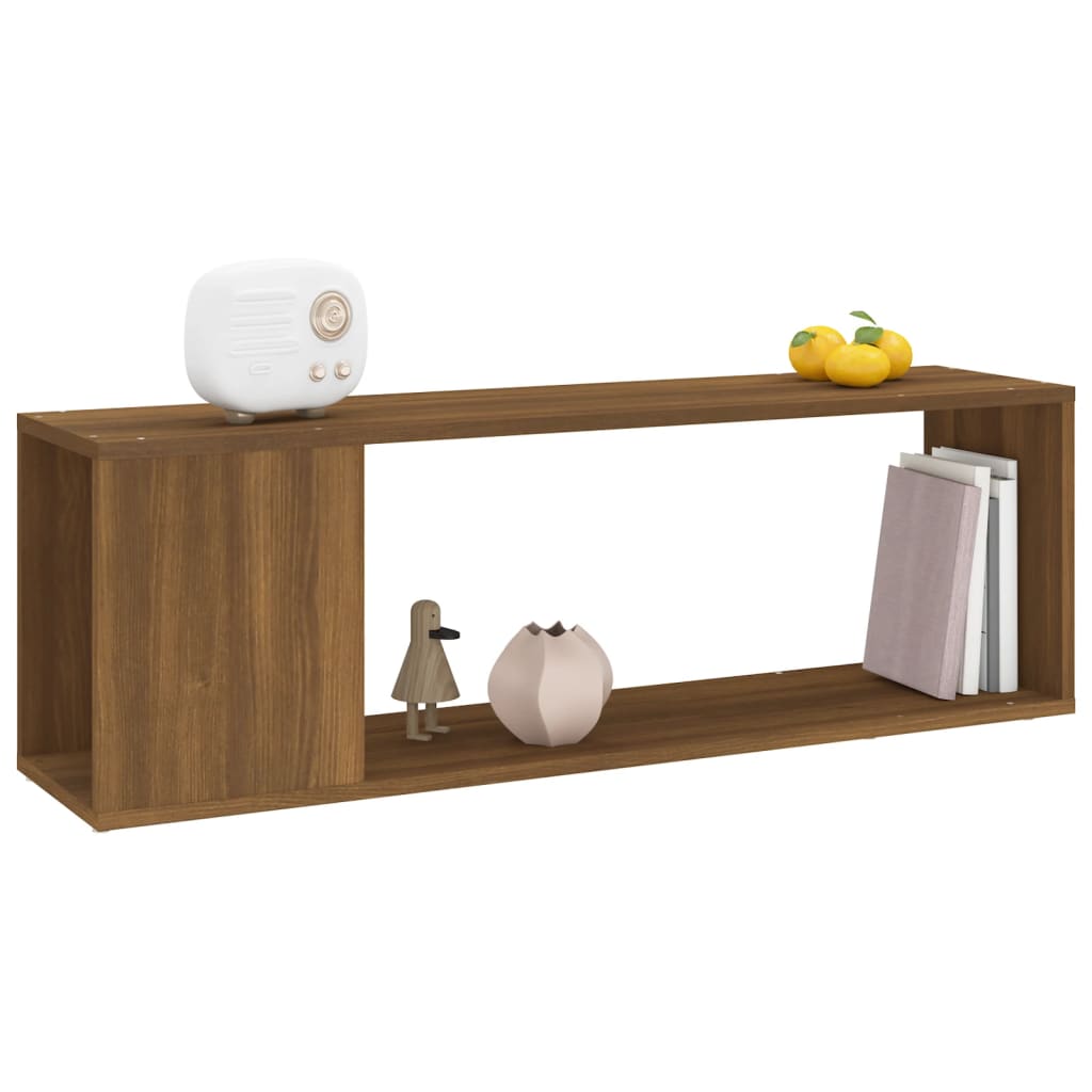 vidaXL Meuble TV marron aspect chêne 100x24x32 cm aggloméré
