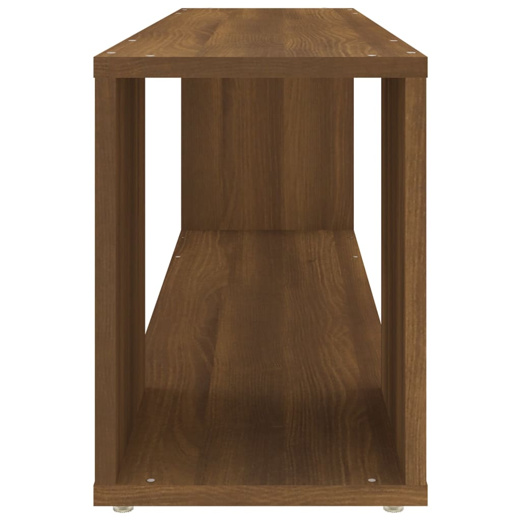 vidaXL Meuble TV marron aspect chêne 100x24x32 cm aggloméré