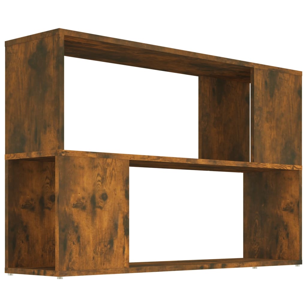 vidaXL Bibliothèque chêne fumé 100x24x63 cm Bois d'ingénierie