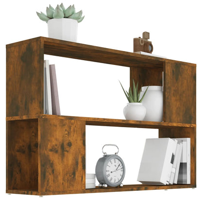 vidaXL Bibliothèque chêne fumé 100x24x63 cm Bois d'ingénierie