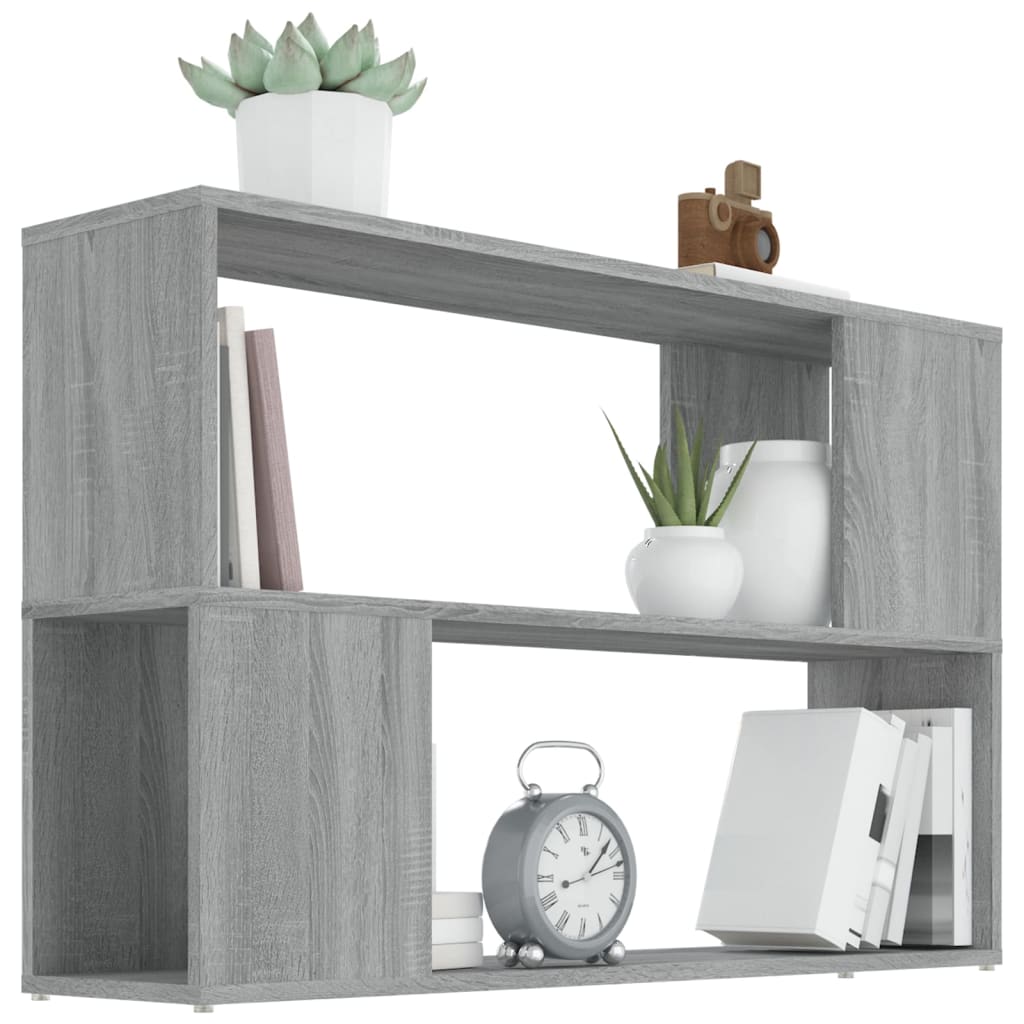 vidaXL Bücherregal Grau Sonoma 100x24x63 cm Holzwerkstoff
