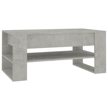 vidaXL Table basse gris béton 102x55x45 cm Aggloméré