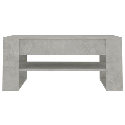 vidaXL Table basse gris béton 102x55x45 cm Aggloméré