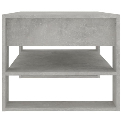 vidaXL Table basse gris béton 102x55x45 cm Aggloméré