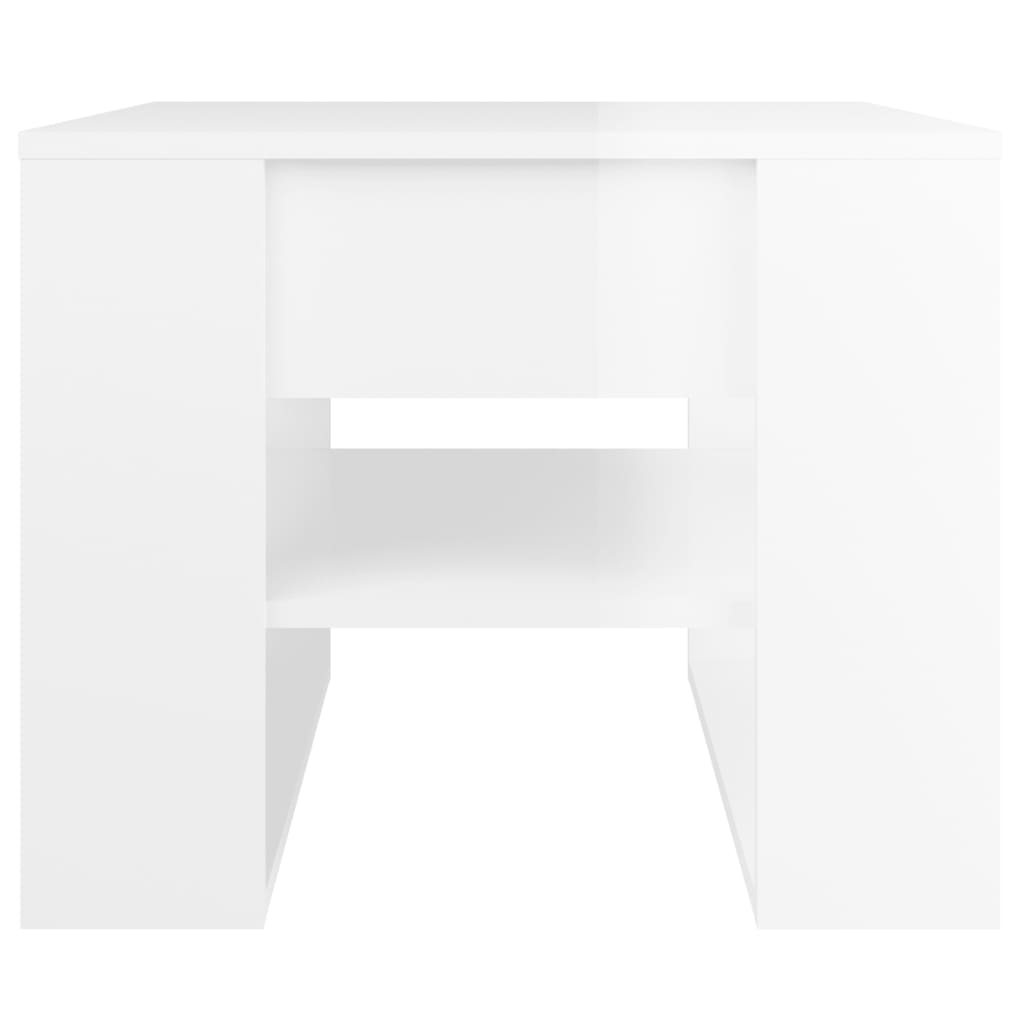 vidaXL Couchtisch Hochglanz-Weiß 55,5x55x45 cm Holzwerkstoff