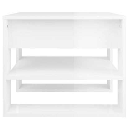 vidaXL Couchtisch Hochglanz-Weiß 55,5x55x45 cm Holzwerkstoff