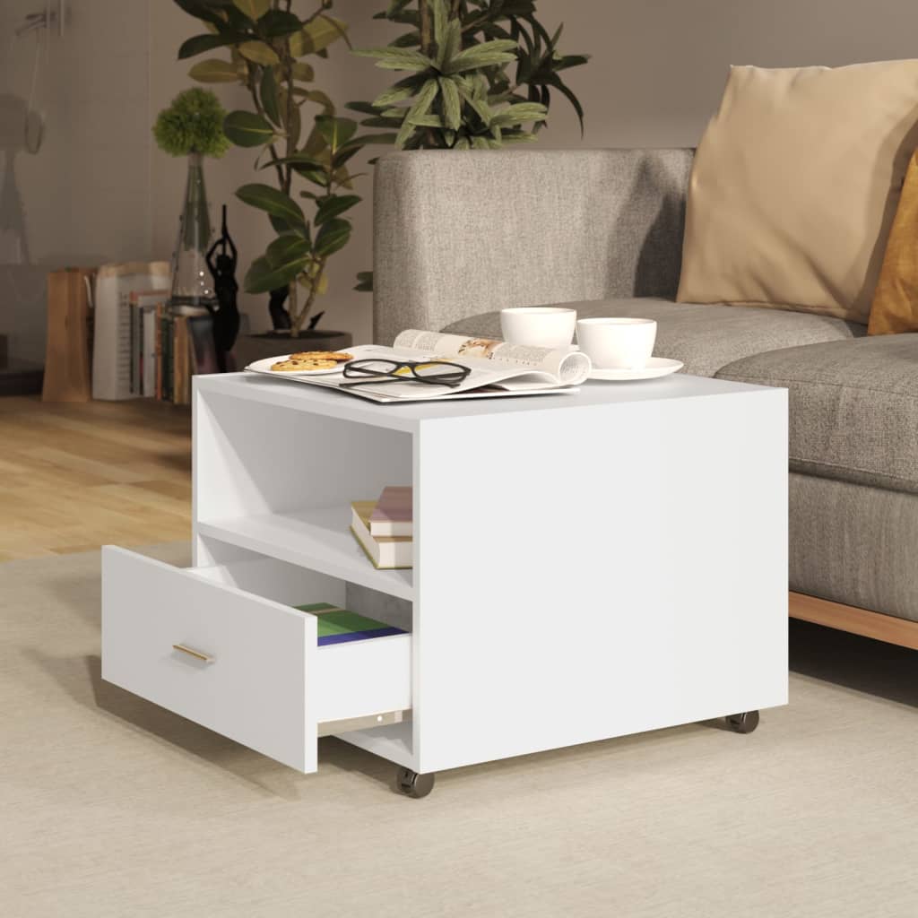 vidaXL Couchtisch Weiß 55x55x40 cm Holzwerkstoff