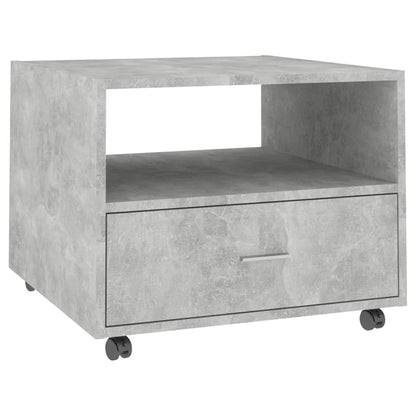vidaXL Table basse gris béton 55x55x40 cm aggloméré