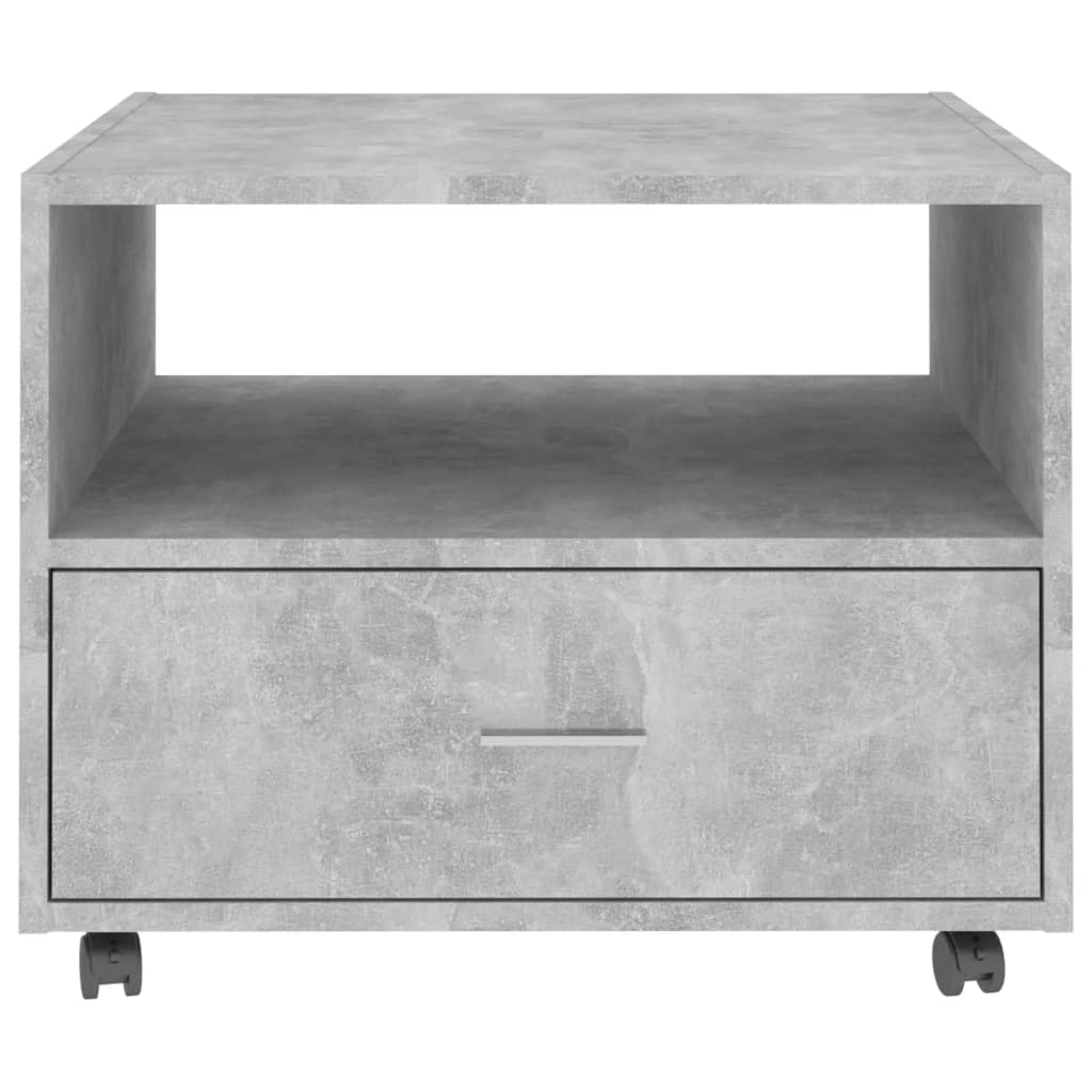 vidaXL Table basse gris béton 55x55x40 cm aggloméré