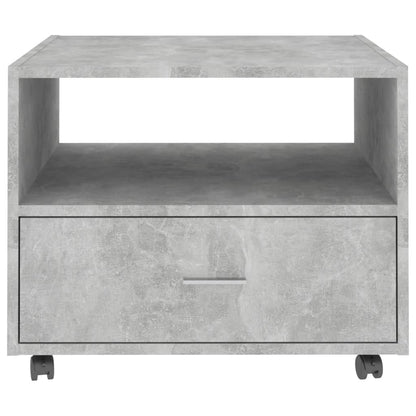 vidaXL Table basse gris béton 55x55x40 cm aggloméré