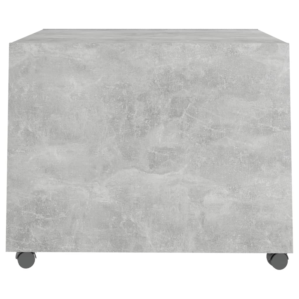 vidaXL Table basse gris béton 55x55x40 cm aggloméré