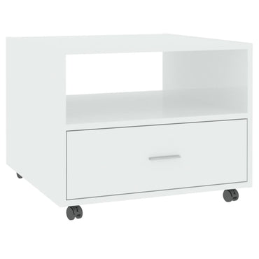 vidaXL Couchtisch Hochglanz-Weiß 55x55x40 cm Holzwerkstoff