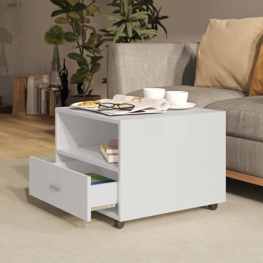 vidaXL Couchtisch Hochglanz-Weiß 55x55x40 cm Holzwerkstoff