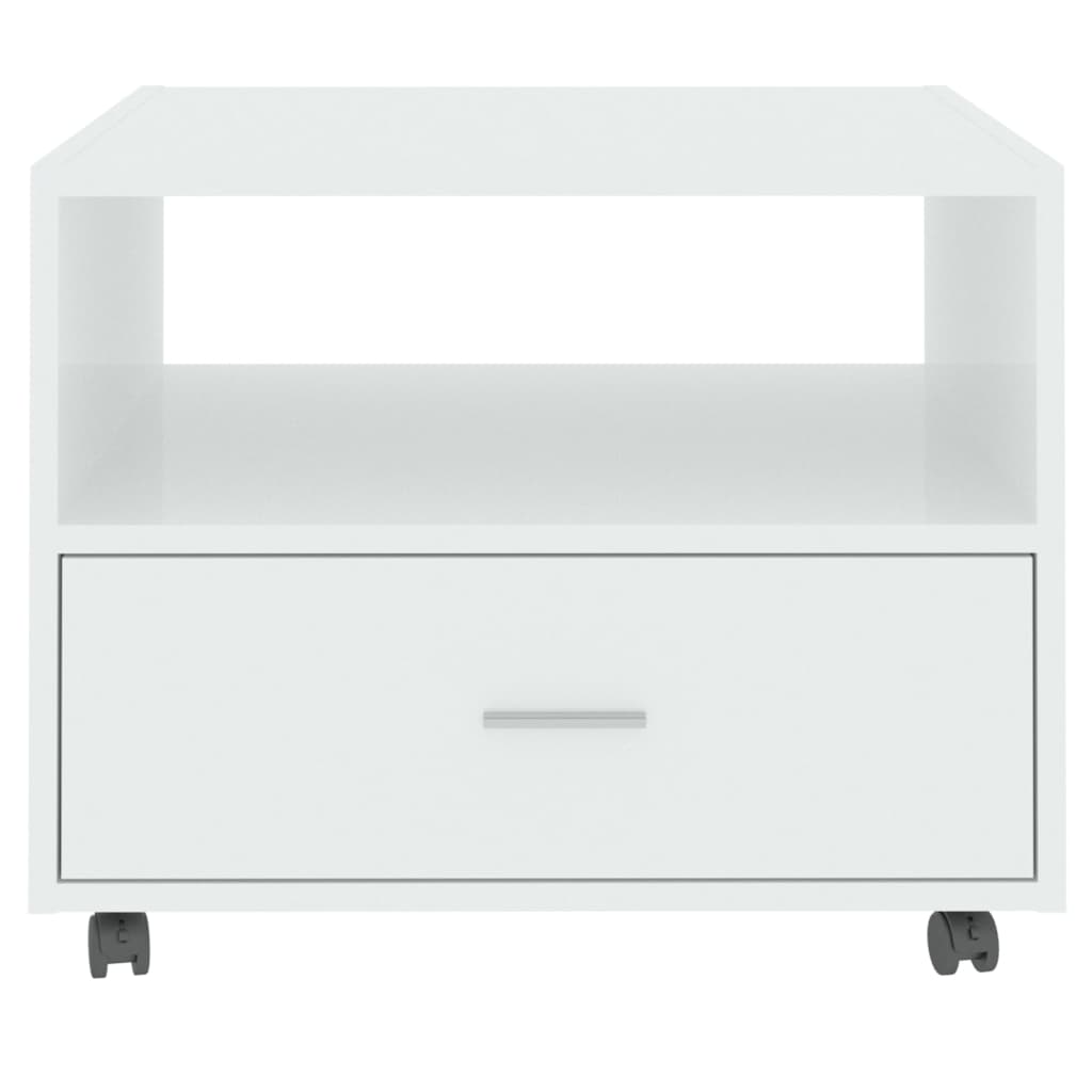 vidaXL Couchtisch Hochglanz-Weiß 55x55x40 cm Holzwerkstoff