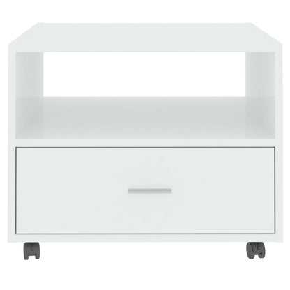 vidaXL Couchtisch Hochglanz-Weiß 55x55x40 cm Holzwerkstoff