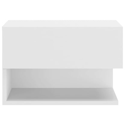 vidaXL Tables de chevet murales 2 pcs Blanc