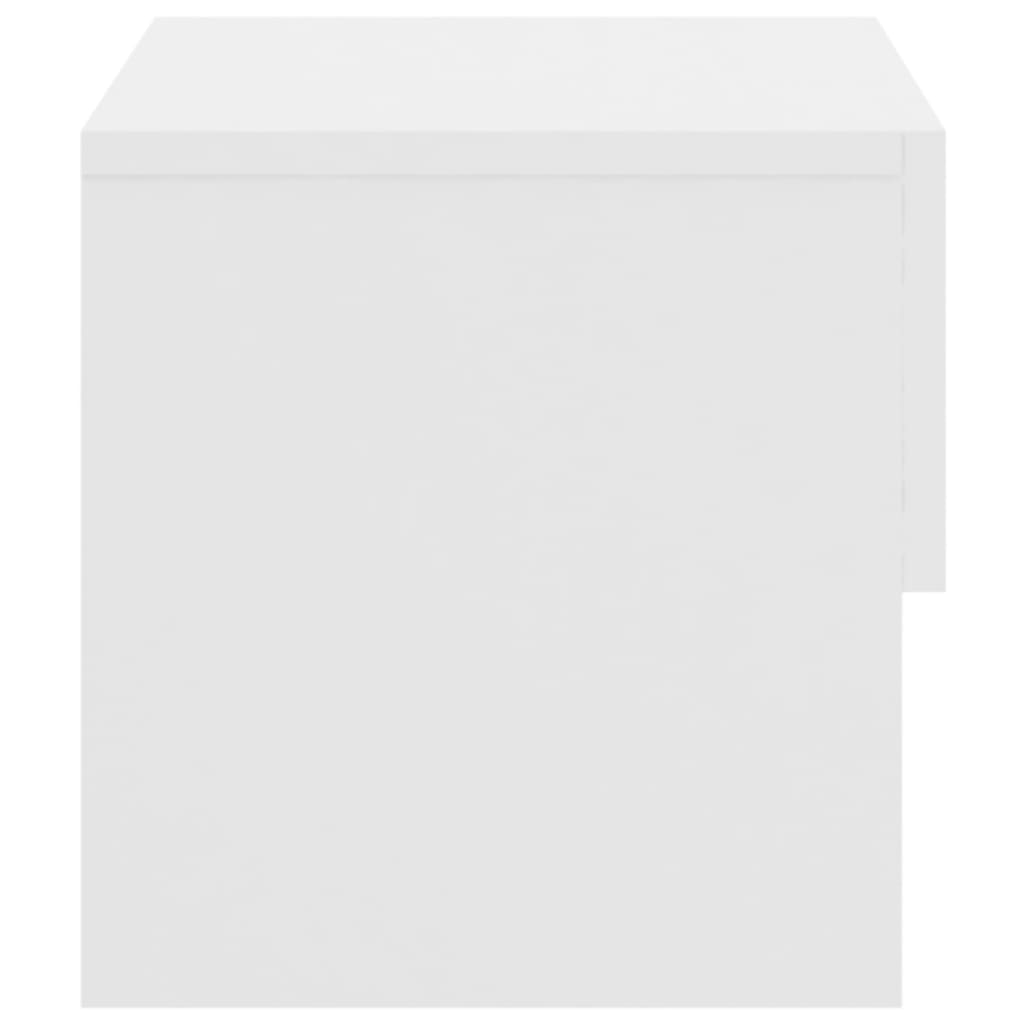 vidaXL Tables de chevet murales 2 pcs Blanc