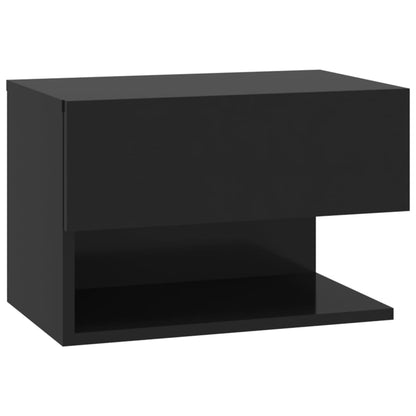 vidaXL Chevet mural noir