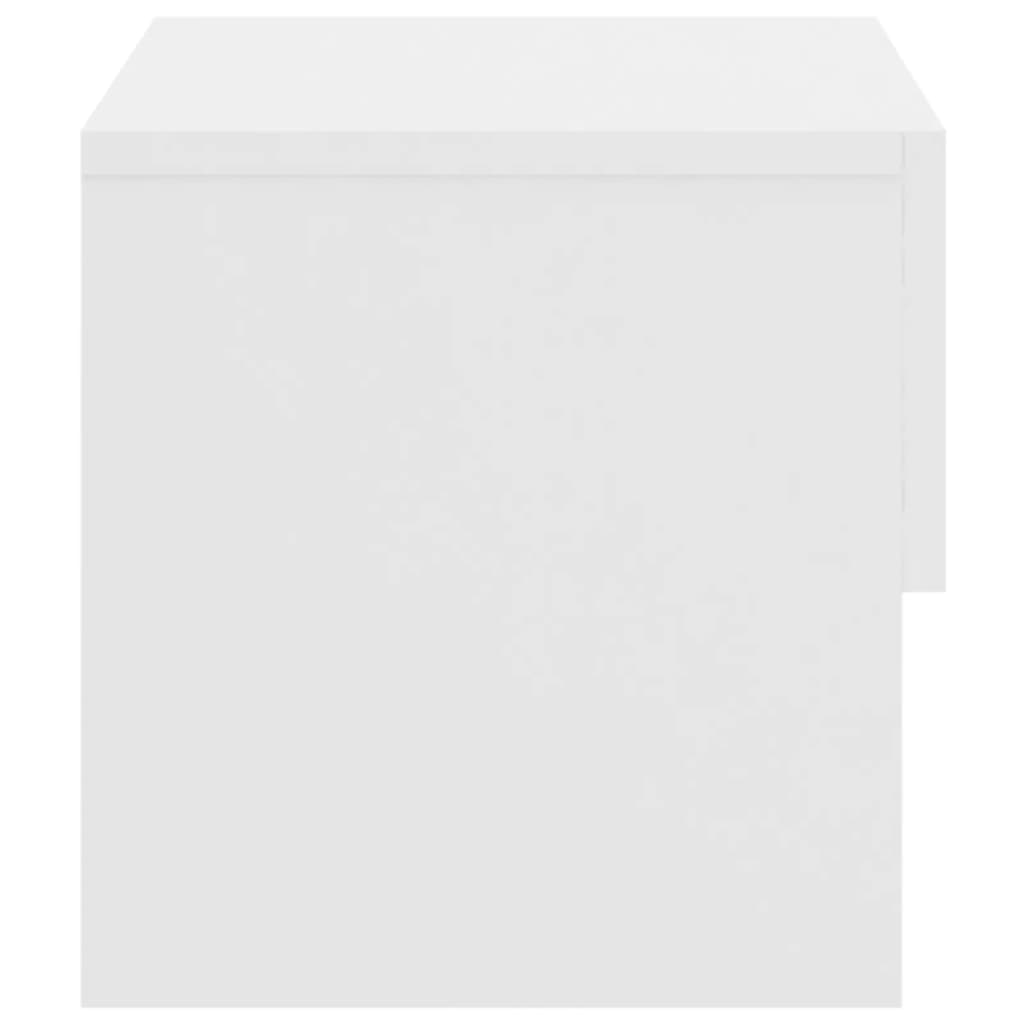 vidaXL Tables de chevet murales 2 pcs Blanc brillant