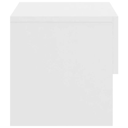 vidaXL Tables de chevet murales 2 pcs Blanc brillant