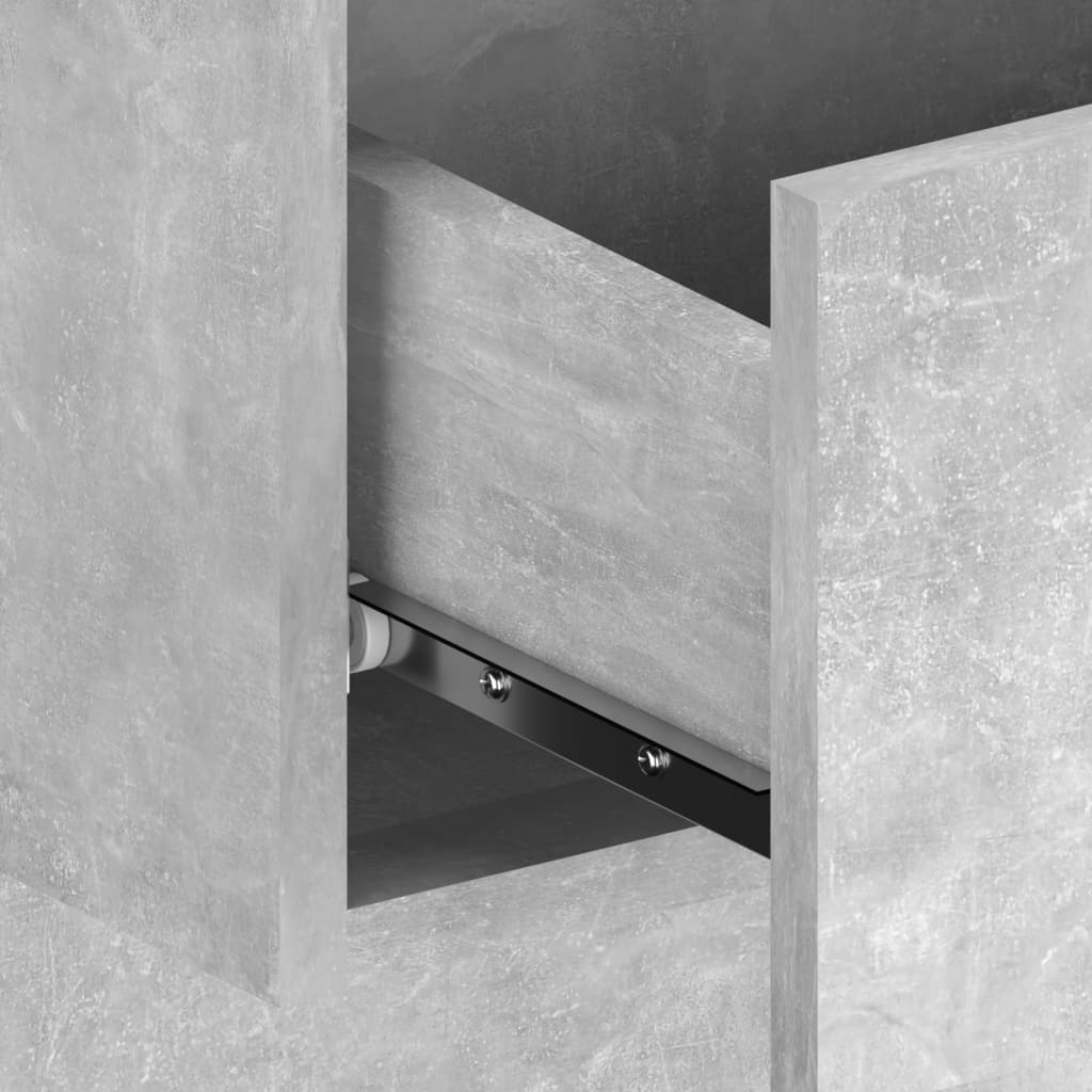 vidaXL Wand-Nachttische 2 Stk. Betongrau