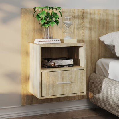 vidaXL Tables de chevet murales 2 pcs Chêne sonoma