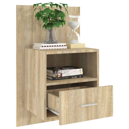 vidaXL Tables de chevet murales 2 pcs Chêne sonoma