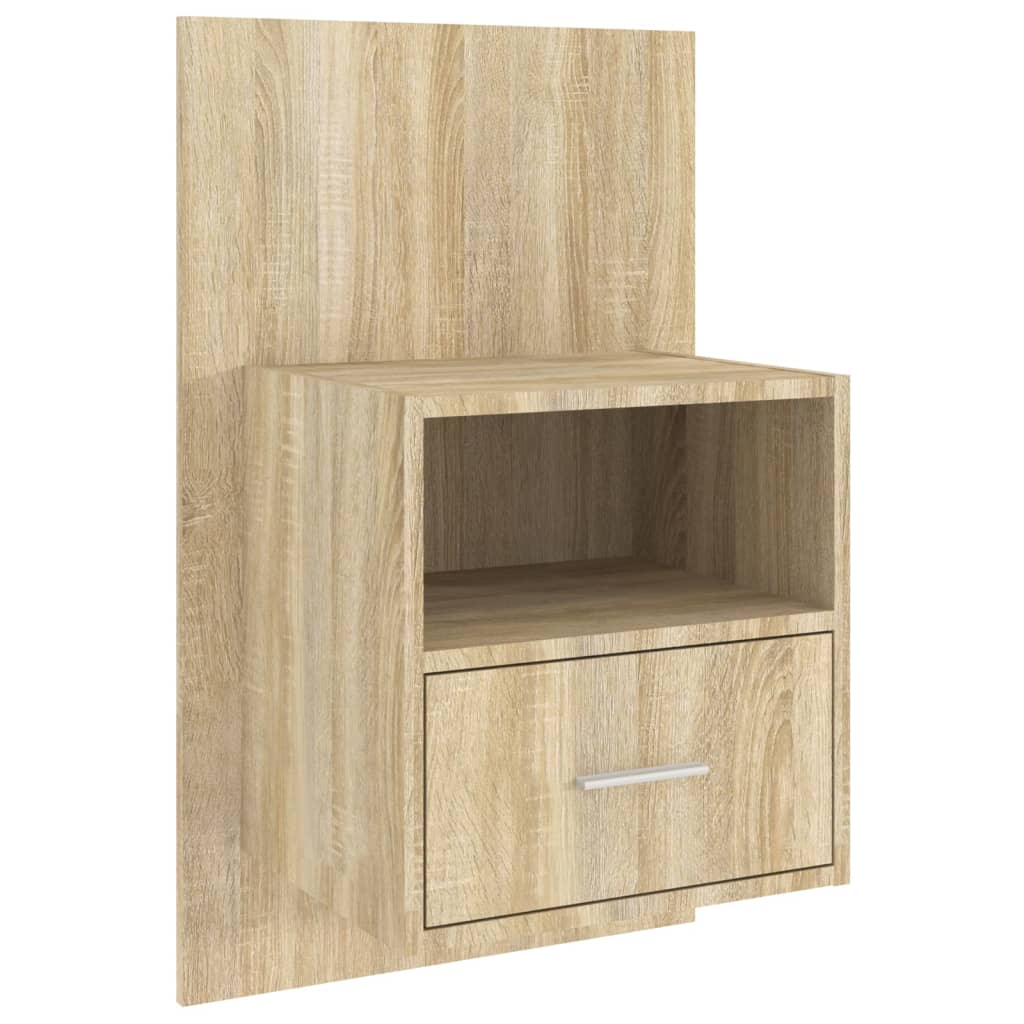 vidaXL Tables de chevet murales 2 pcs Chêne sonoma