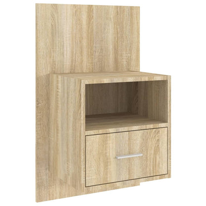 vidaXL Tables de chevet murales 2 pcs Chêne sonoma