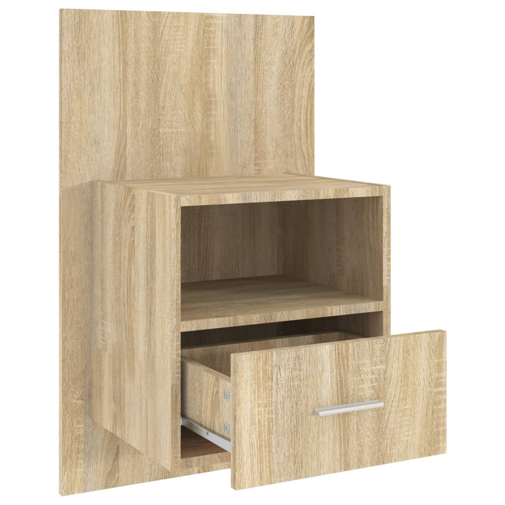 vidaXL Tables de chevet murales 2 pcs Chêne sonoma
