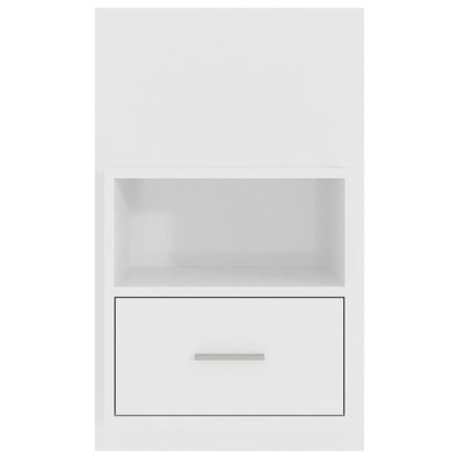 vidaXL Tables de chevet murales 2 pcs Blanc brillant