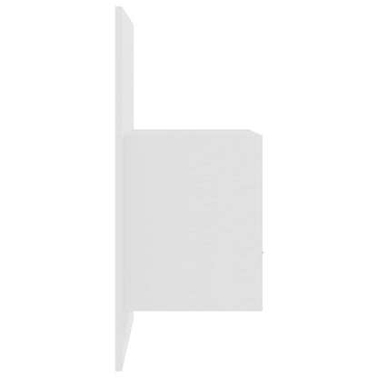 vidaXL Tables de chevet murales 2 pcs Blanc brillant
