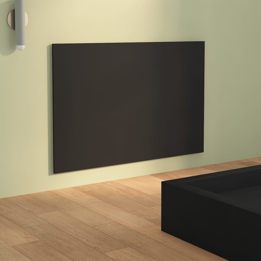 vidaXL Tête de lit Noir 120x1,5x80 cm Bois d'ingénierie