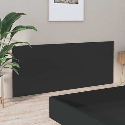 vidaXL Tête de lit Noir 200x1,5x80 cm Bois d'ingénierie