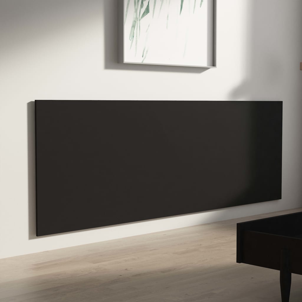 vidaXL Wand-Kopfteil Schwarz 240x1,5x80 cm Holzwerkstoff