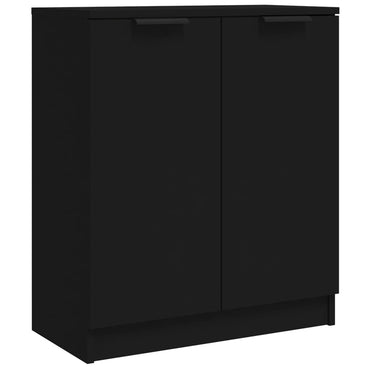 vidaXL Commode noire 60x30x70 cm en bois d'ingénierie