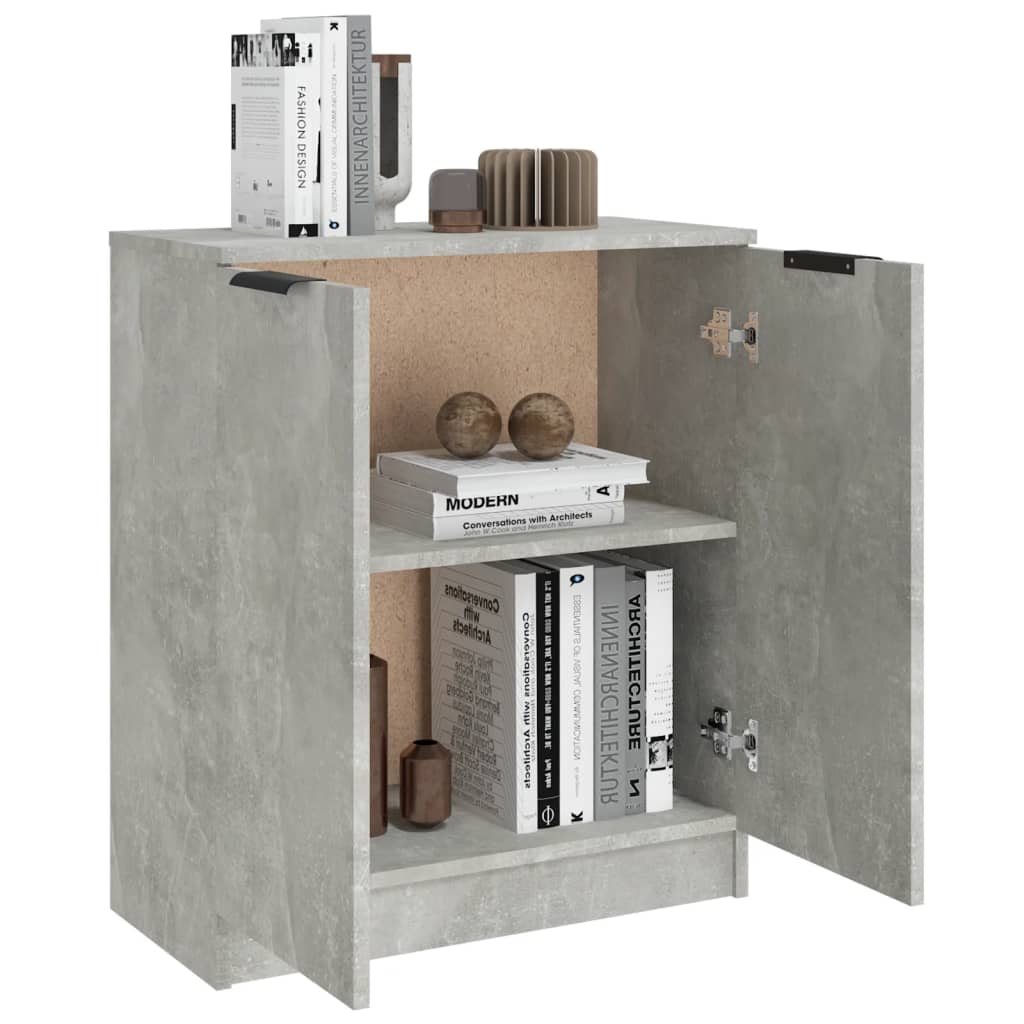 vidaXL Buffet bas Gris béton 60x30x70 cm Bois d'ingénierie