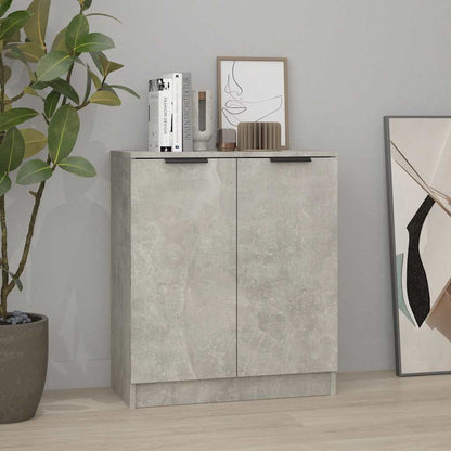 vidaXL Buffet bas Gris béton 60x30x70 cm Bois d'ingénierie