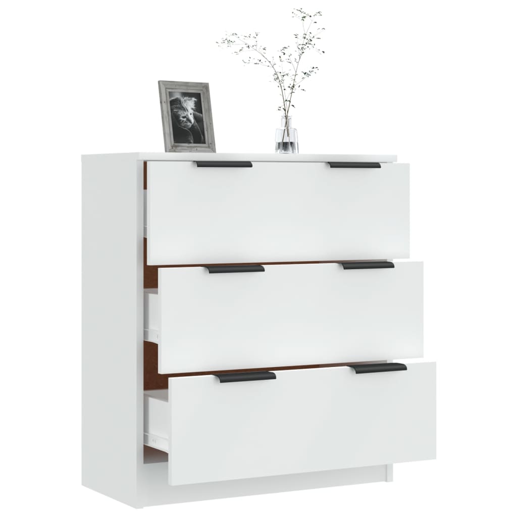 vidaXL Buffet blanc 60x30x70 cm en bois d'ingénierie